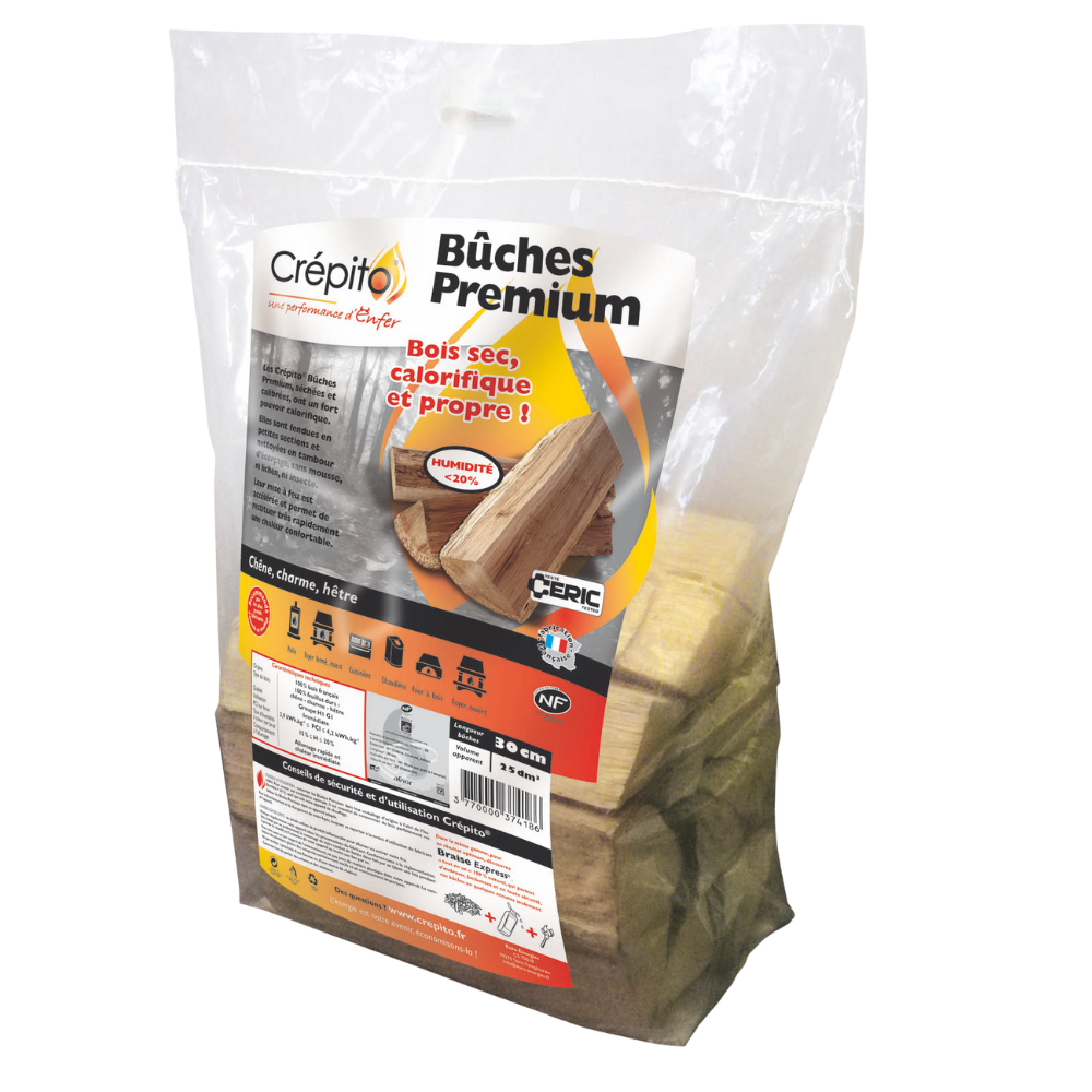 Bois de chauffage premium étuvé 30 cm – sac 20 kg – vue 4