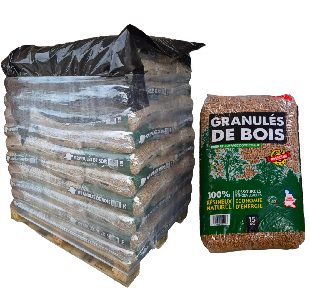 Granulés de bois ECOBOIS – palette de 66 sacs – vue 4