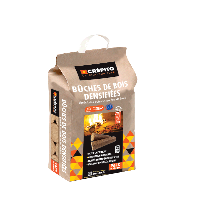 Bûches densifiées pour cuisson au feu de bois – pack de 8 – vue 4